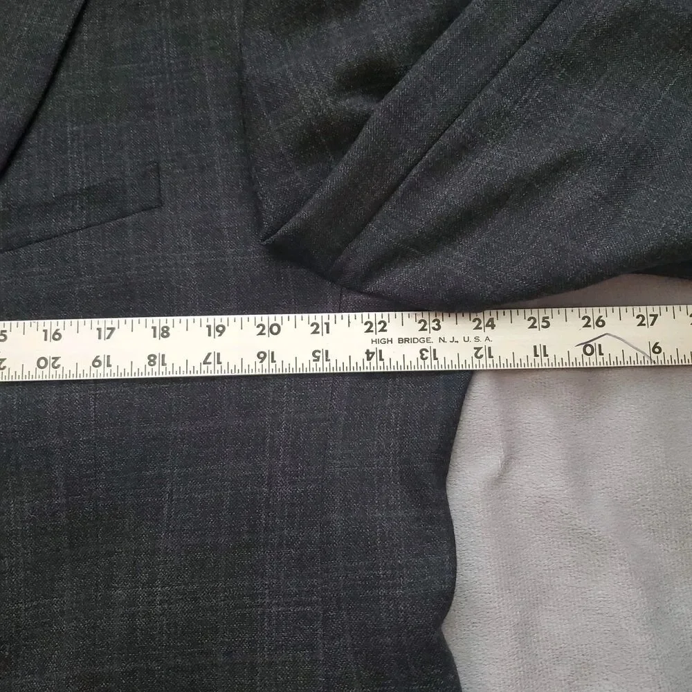 Calvin Klein Wool Blazer Men's 48L Dark Grey Sportcoat Suit Jacket